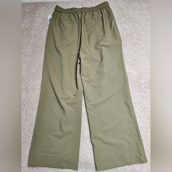 NWT Varley Martini Olive Green Office Tacoma Straight Pleat Pant Large - Picture 10 of 11